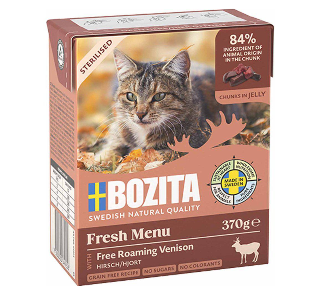 Bozita Katt Sterilised, Tetra Bitar i gelé hjort