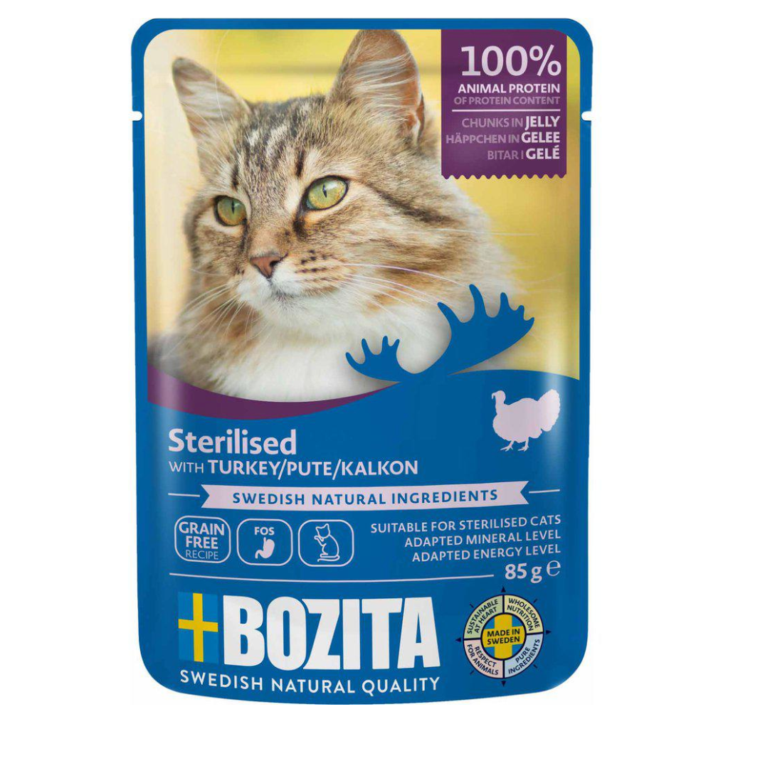 Bozita Steriliserad med Kalkon – i Gelé 85g