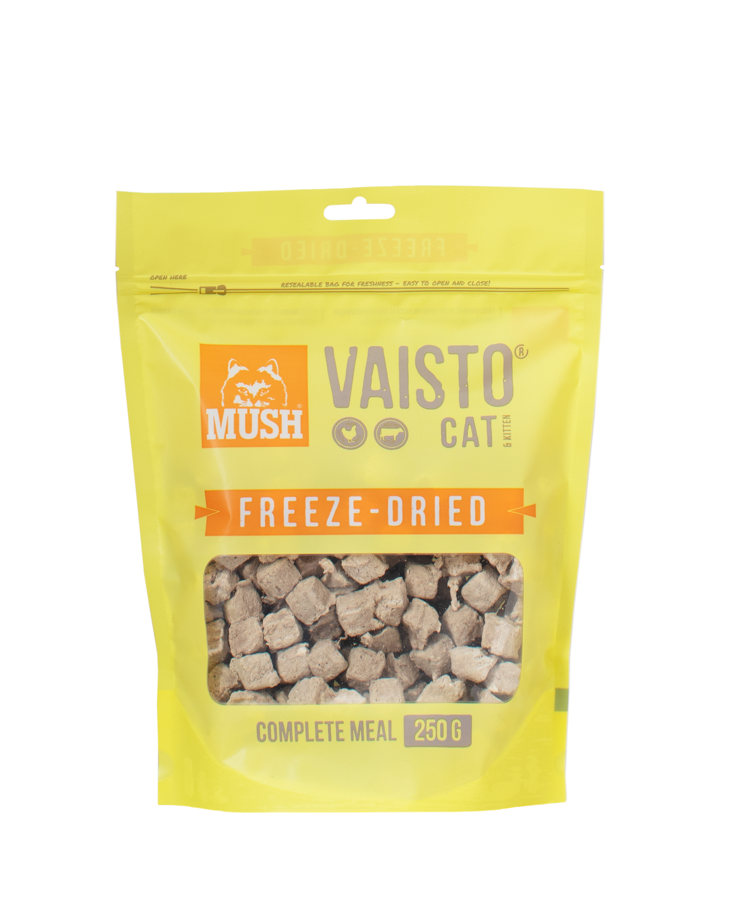 Vaisto® Cat Gul Freeze-Dried 250g Kyckling - Nöt
