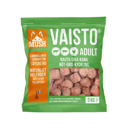 Vaisto® Grön Nöt-Gris-Kyckling