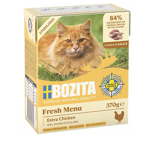 Bozita Katt Sterilised, Tetra Bitar i sås kyckling