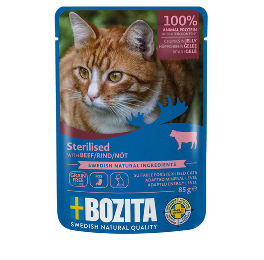 Bozita Steriliserad med Nöt – i Gelé 85g