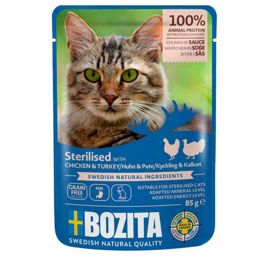 Bozita STERILISERAD MED KYCKLING & KALKON I SÅS 85g