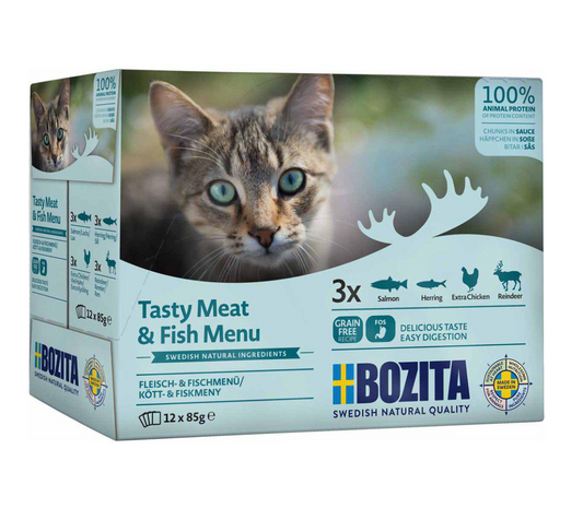 Bozita Katt Multibox 12x85 g Kött&Fisk i sås