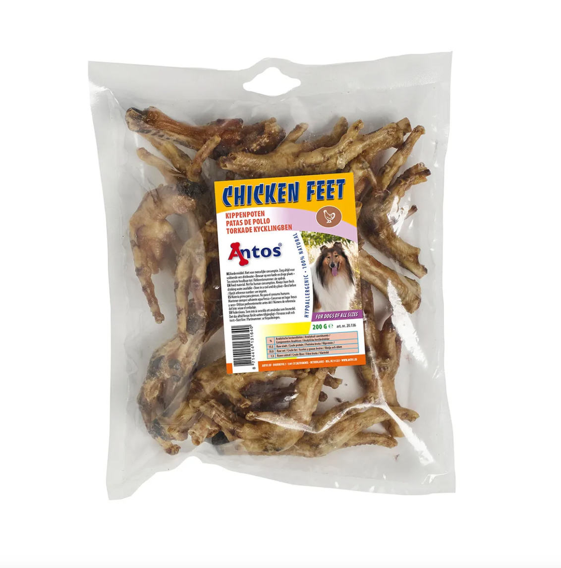 Hundsnacks Torkade Kycklingben 200gr