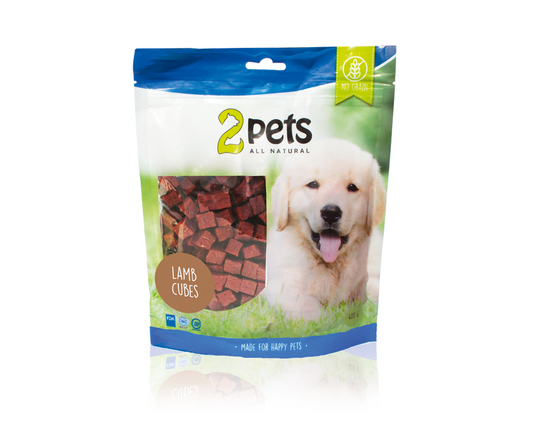 2pets Dogsnack Lamb Cubes, 400 g