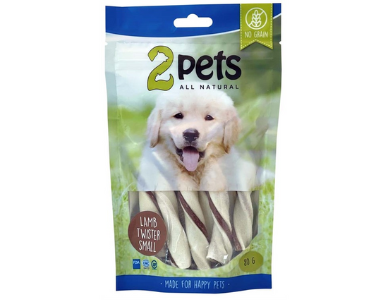 2pets Tuggtwister m lamm, Small, 80 g