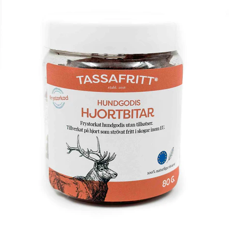 Frystorkat Hundgodis Hjort 80g