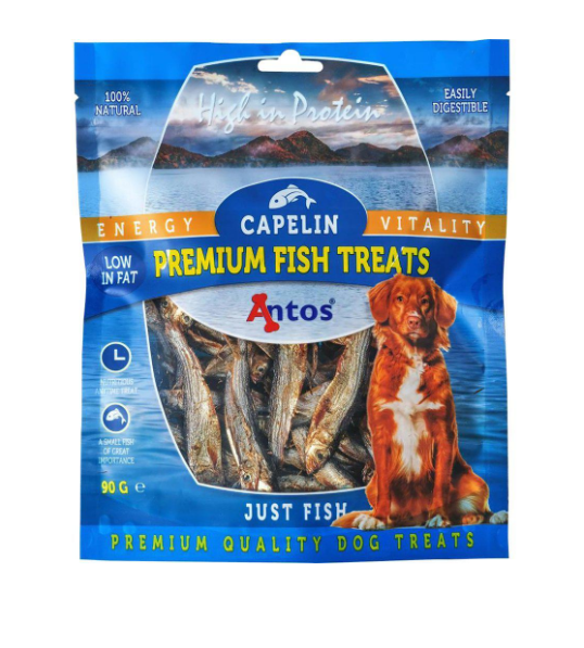 HUNDGODIS TORKAD FISK 'LODDA' 90GR