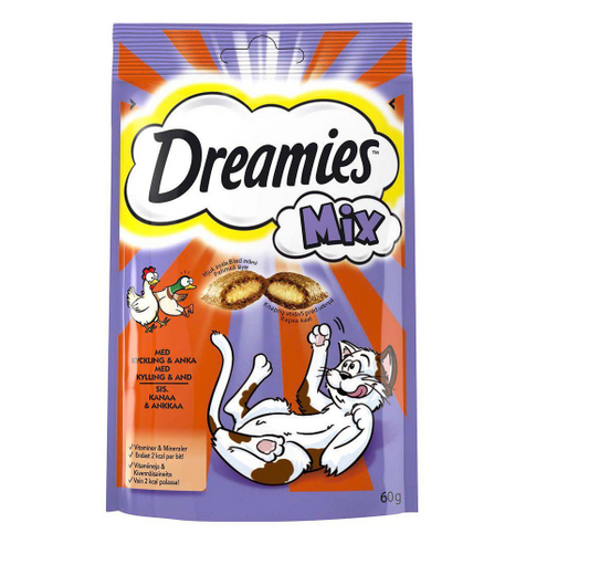 Dreamies Kattgodis Mix Kyckling & Anka 60gr