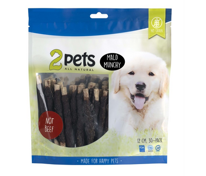 2pets Tuggpinne mald, nötkött, 12cm, 30-pack, 400g